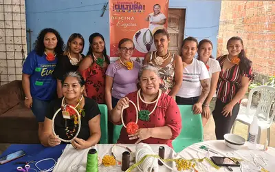 Oficinas indígenas de ecojoias e culinária por meio do edita Manaus Faz Cultura tem apoio da prefeitura de Manaus 